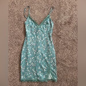 Princess Polly Green Floral Lace Slip
